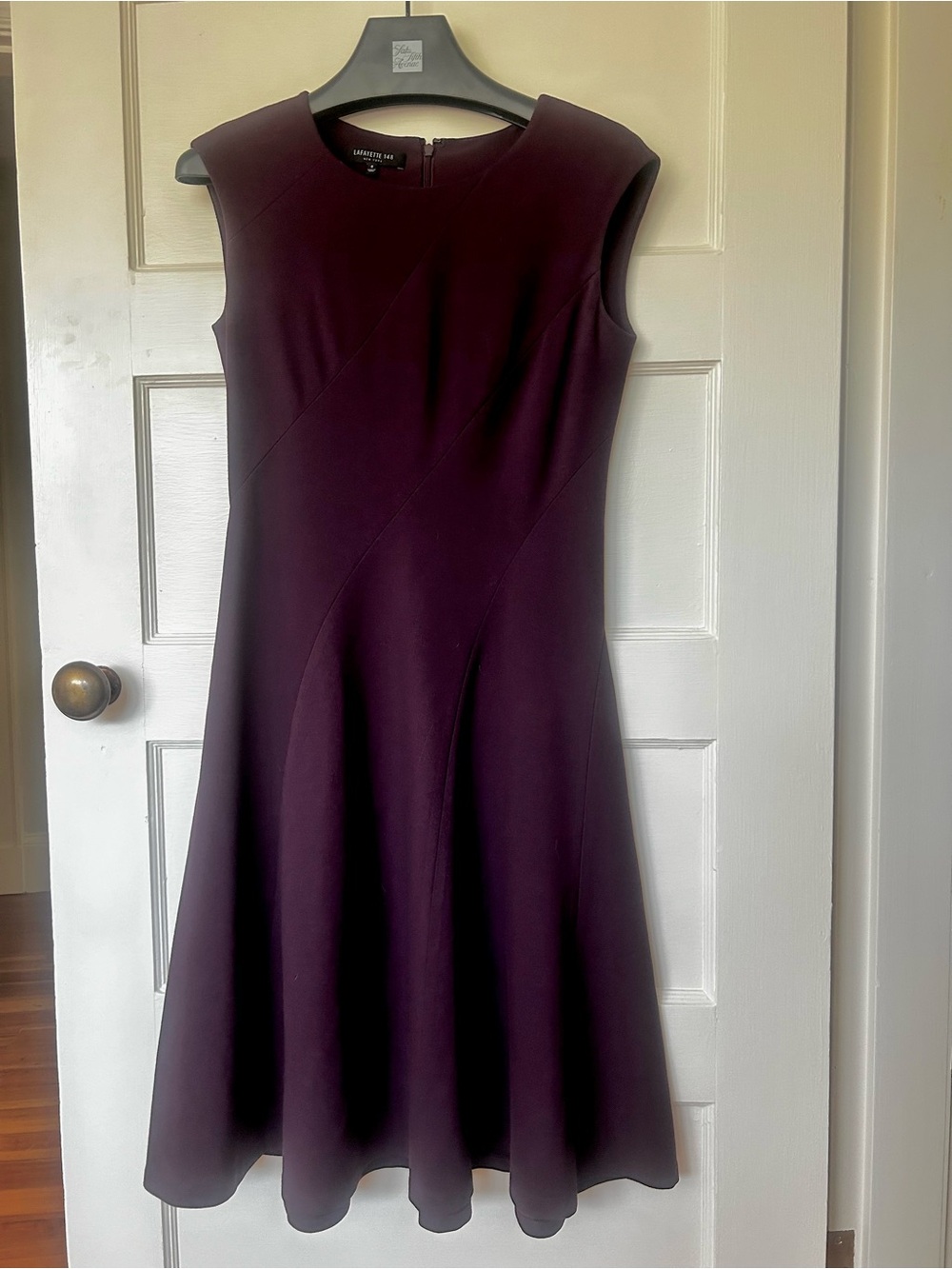 Lafayette 148 New York Fit-and-Flare Dress in Plum